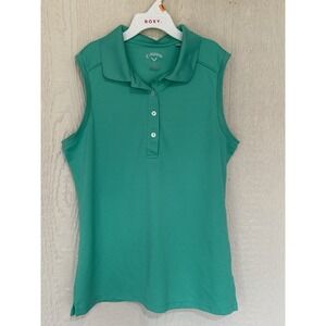 Calloway golf polo sleeveless Green petite Small